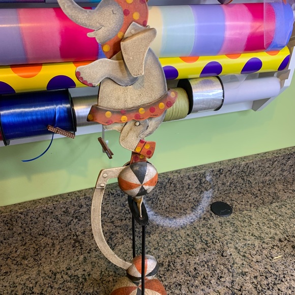 Vintage elephant metal teeter totter cut from heavy thin metal